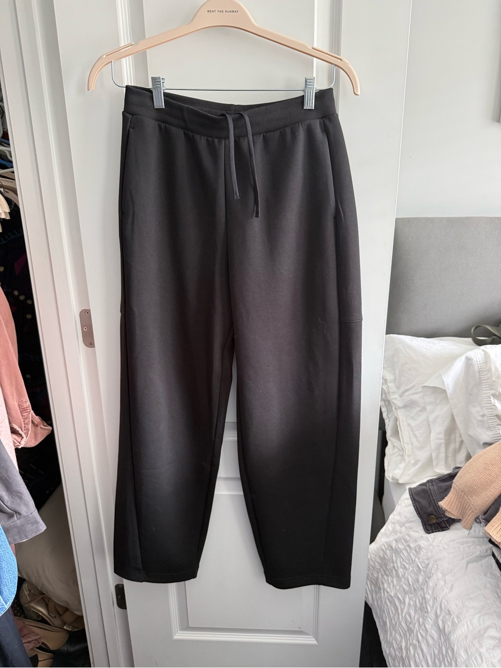 Uniqlo Barrel Leg Black Sweat Pants
